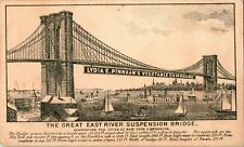 Advertising Trade Card Lydia Pinkham's Vegetable Compound East River Bridge M10 picture