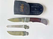 Gerber 350ST International Folding Knife 3 Interchangeable Blades Taiwan 1983 picture