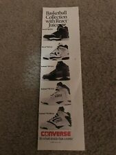 1992 CONVERSE ACCELERATOR RS1 AERO-JET RS2 Basketball Shoes Poster Print Ad RARE picture