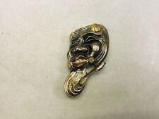 Y6844 OBIDOME metal Sash clip brooch old man mask Japan Kimono accessory antique picture