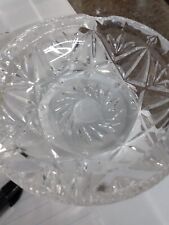 Vintage Crystal Ashtray Cut Glass Pattern (TL) picture