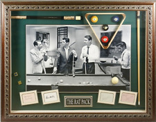 RARE The Rat Pack Framed Billiard Themed Autographs Photograph Art Collectors picture