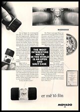 1965 Movado Ermetophon Watches Vintage PRINT AD Open Shut Case picture