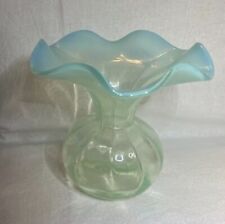 Antique Vaseline Glass Art Deco Bud Vase Uranium Glass picture