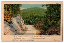 1939 Greetings From Gays Mills Poem Scene Wisconsin WI Posted Vintage Postcard picture