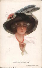1913 Philip Boileau Sweet Lips of Coral Hue Antique Postcard 5pf, 5pf stamp picture