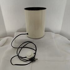 Vintage Mid-Century Modern White Cylinder Can Lamp Space Age Up Light picture