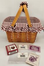 Longaberger 1995 Sweetheart Hostess Precious Treasures Basket~Liner~Protector picture