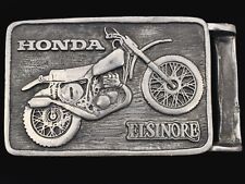 Honda Elsinore Dirt Bike Motorcycle Rare Vintage Pewter Belt Buckle picture