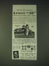 1937 Lyman 48J Micrometer Click Rear Sight Ad - Ask for the Genuine picture