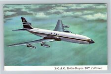 B O A C Rolls Royce 707 Jetliner Aircraft Vintage Souvenir Postcard picture