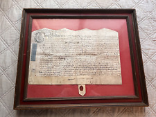 Framed Original Document Indenture Great Britain with seal Dated 1726 picture