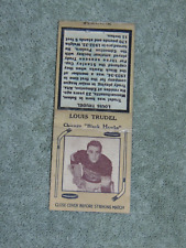 CIRCA 1930's DIAMOND MATCHBOOK HOCKEY COVER: LOUIS TRUDEL, CHICAGO BLACKHAWKS picture
