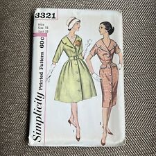 1950s Vintage Simplicity 3321 Fit And Flare Dress Sewing Pattern Size 18 UNCUT picture