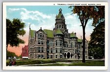 Trumbull County Court House Warren OH Ohio Vintage WB Postcard 1920s picture