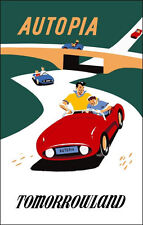 Disneyland Autopia Ride 11X17 Poster Disney Tomorrowland picture