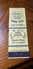 Vintage Matchcover  K.C'S Finest Saloon picture