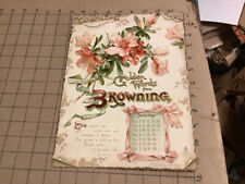 original 1899 Golden Words from Browning Raphael Tuck & sons Calendar: JANUARY picture