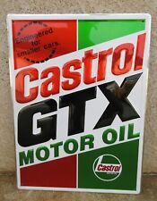 Vintage Castrol GTX Motor Oil Gas Station Sign Embossed picture