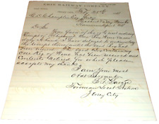FEBRUARY 1874 ERIE RAILWAY HAMMONDSPORT NEW YORK FREIGHT CORRESPONDENCE picture