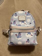 Disney Loungefly all over Eeyore Backpack Bag Blue picture