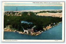 1936 Aerial View Piney Ridge Hamlin Lake Ludington Michigan MI Vintage Postcard picture