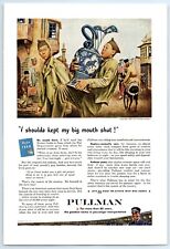 WWII Pullman Railroad Train RR Shoulda Kept My Mouth Shut 1944 Print Ad 6.75x10