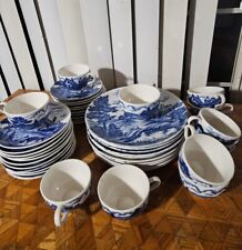 Antique Farmhouse Dinnerware Set 44 Piece Saucer Plates BnB Plates & Cups Japan picture