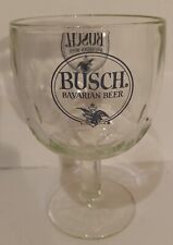 Vintage Busch Bavarian Beer Thumbprint Glass Goblet picture