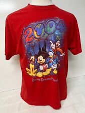 T-Shirt Disney 2004 Disney Dreams Florida Sz L Red Mickey Mouse & Characters picture