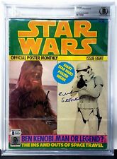 PETER MAYHEW & CHRIS BUNN Signed Autographed STAR WARS Magazine BAS Slabbed picture