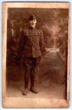 1910's RPPC WWI DOUGHBOY MILTON PA RENALD RONALD FISHER COUSIN OF HARSHBERGER picture
