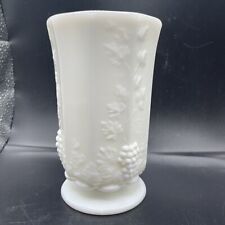 Westmoreland Celery Vase White Milk Glass Paneled Grape 6.25” picture