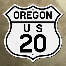Oregon US route 20 Newport Corvallis highway marker 1934 road sign shield 16x16 picture