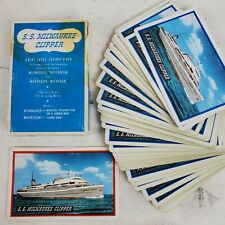 Vintage SS Milwaukee Clipper Playing Cards Great Lakes Luxury Liner Boat picture