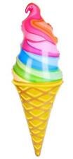 LARGE RAINBOW ICE CREAM CONE INFLATABLE 36 inch inflate toy BLOW UP party favor picture