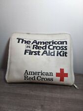 Vintage Zip Up American Red Cross First Aid Kit With Original Supplies 1984 picture