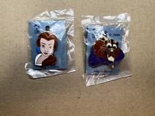 Beauty & The Beast Vintage Disney Pins New on Card Package w/Tag 1992 LAST ONE picture
