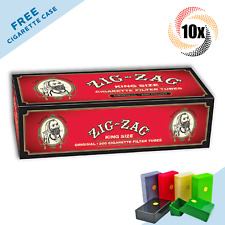 10x Box Zig Zag Original Tubes King Size ( 1,000 Tubes ) Cigarette Tube RYO picture