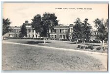 Newark Delaware DE Postcard Newark Public School Exterior Building c1940 Antique picture