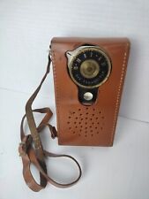 VINTAGE GENERAL ELECTRIC GOLD BLACK SIX TRANSISTOR RADIO 1950s RETRO UNTESTED picture