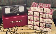 Tru-Vue Stereoscope Viewer Original Box & 19 Filmstrips Lincoln Black Hills picture
