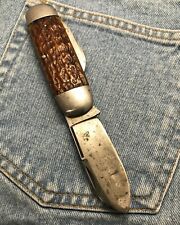 Camillus Cutlery Vintage Bone Sunfish Elephant Toenail Pocket Knife RARE 4-Line picture