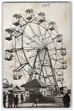 1909 Ferris Wheel Head Pay Streak Yukon Exposition Seattle Washington Postcard picture