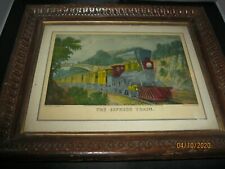 CURRIER AND IVES ORIGINAL THE EXPRESS TRAIN NASSAU 152 picture
