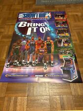 1999  BALLY/MIDWAY NBA SHOWTIME NBA ON NBC POSTER  WITH 2 FREE FLYERS picture