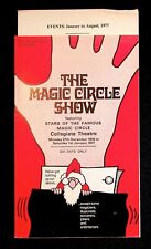 1977 THE MAGIC CIRCLE SHOW Program Collegiate Theatre LONDON, UK Magician picture
