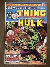 MARVEL FEATURE #11 VF/NM- HULK THING BATTLE COVER picture