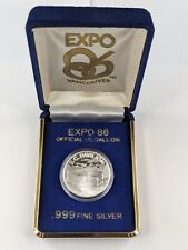 1986 Vancouver Expo .999 Silver Medallion Canada BC Pavilion picture