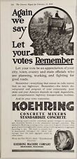 1921 Print Ad Koehring Concrete Mixers Concrete Wagon Muddy Road Milwaukee,WI picture